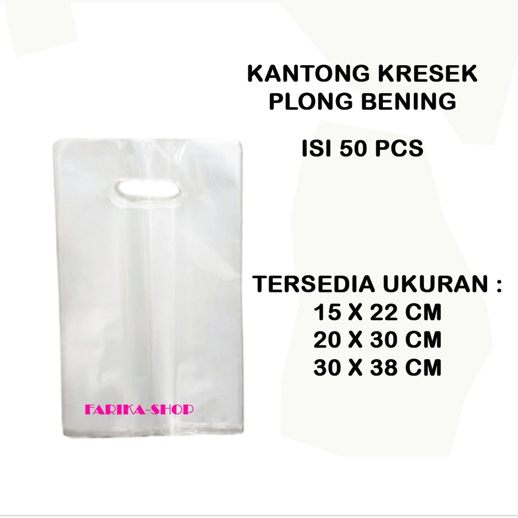 Jual Kantong Plastik Plong Bening Kantong Kresek Plong Olshop