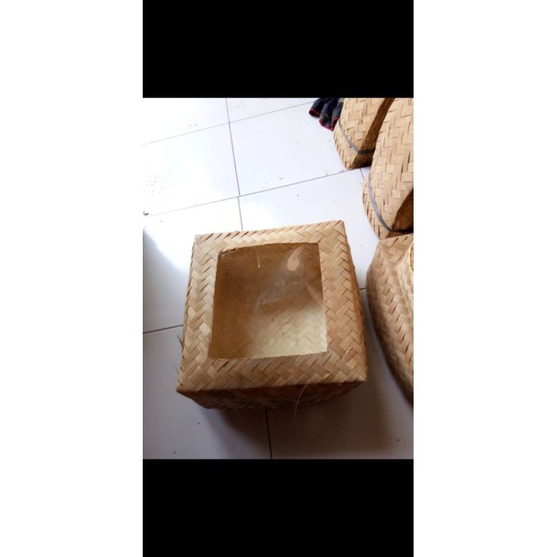 Jual Besek Bambu Cm Mika Box Makanan Wadah Hampers Tempat Hantaran Kotak Parcel Genduri