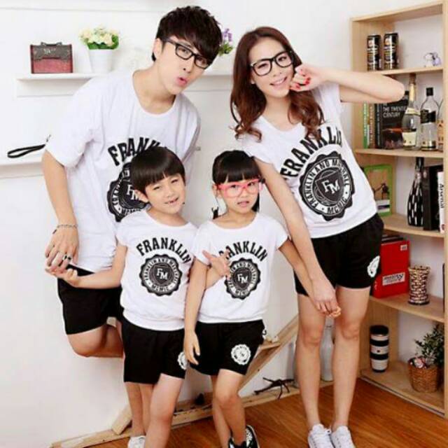 UNISEX Couple Fashion Franklin &amp; Marshal Set 2in1 (baju, celana)