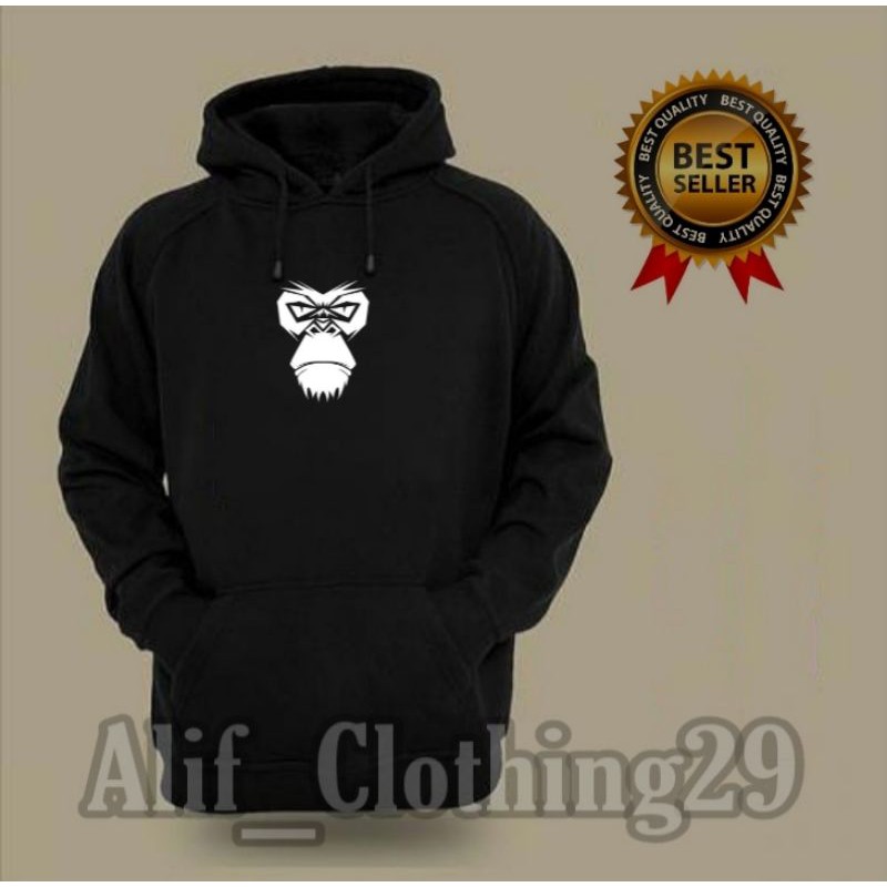 jaket sweater jumper hoodie MONYET bisa custem