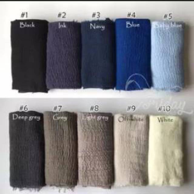 Pasmina crinckle crincle pashmina rachelvennya / pasmina rawis kusut Turkey ombre shawl