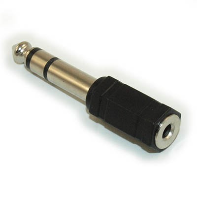 3.5mm Stereo TRS Jack (Female) to 1/4 inch Stereo Plug (Male) Adapter