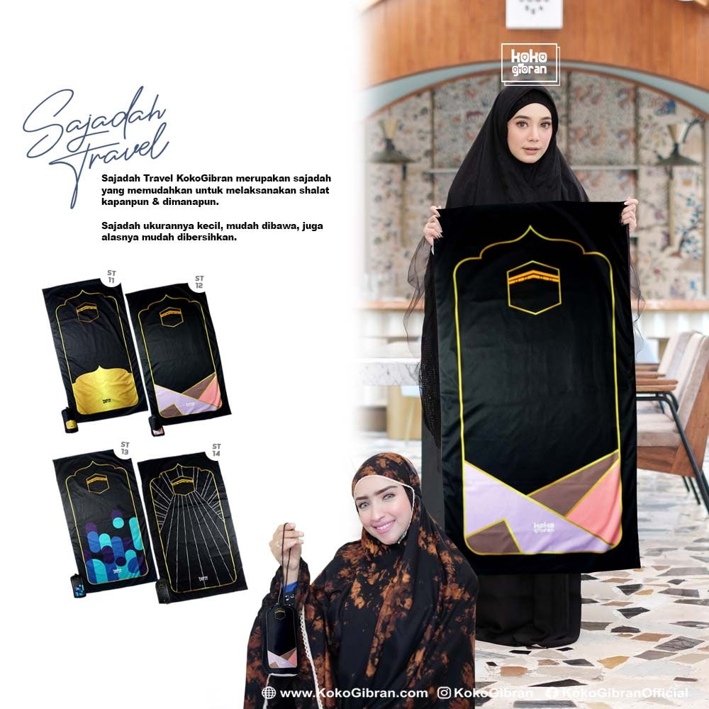 Sajadah Travel Custom Nama/Sajadah Travelling/Sajadah Wanita/Sajadah Pria/Sajadah Dewasa/Sajadah Tra