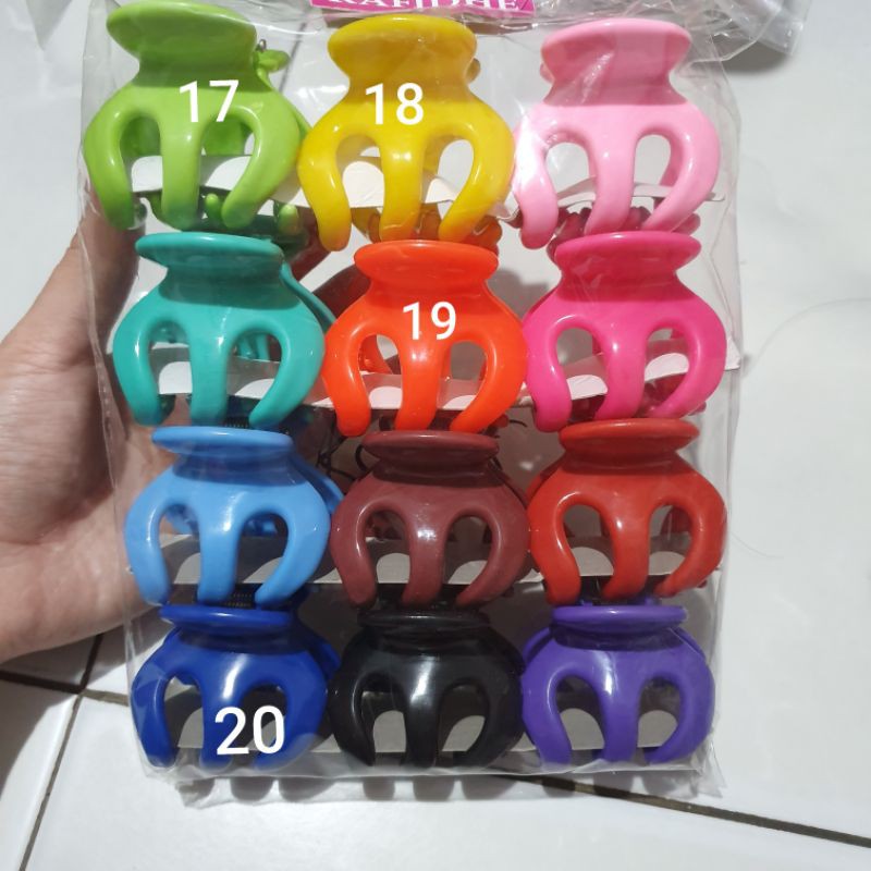 (20 WARNA) JEPIT JEDAI IMPORT BANGKOK ORIGINAL 5 CM CAKAR 3 MURAH - JEPIT RAMBUT KOREA- JEDAI MINI 2.5 CM