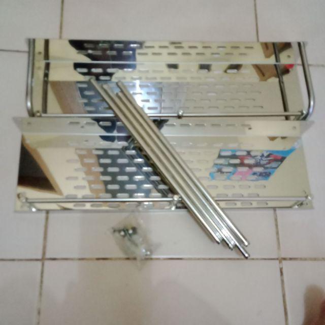 Rak Sabun Kotak Tingkat Stainless 40cm