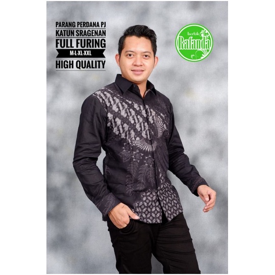 PARANG PERDANA  KEMEJA BATIK SOLO PRIA LENGAN PANJANG LAPIS FURING ATASAN PREMIUM MODERN KOPRI PGRI 