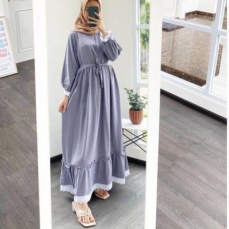 ASMARA MAXI DRESS GAMIS RENDA MOSCREPE PREMIUM