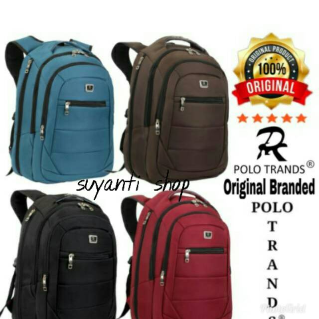 Polo tranda 70404 TAS PUNGGUNG/BACKPACK/RANSEL LAPTOP PRIA/WANITA IMPOR