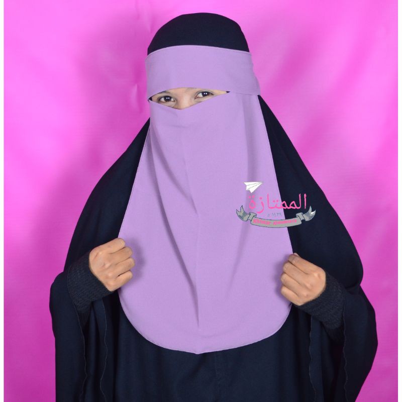 (PRODUK DISKON) niqab bandana poni ceruty baby doll  - Almumtaza Muslimah