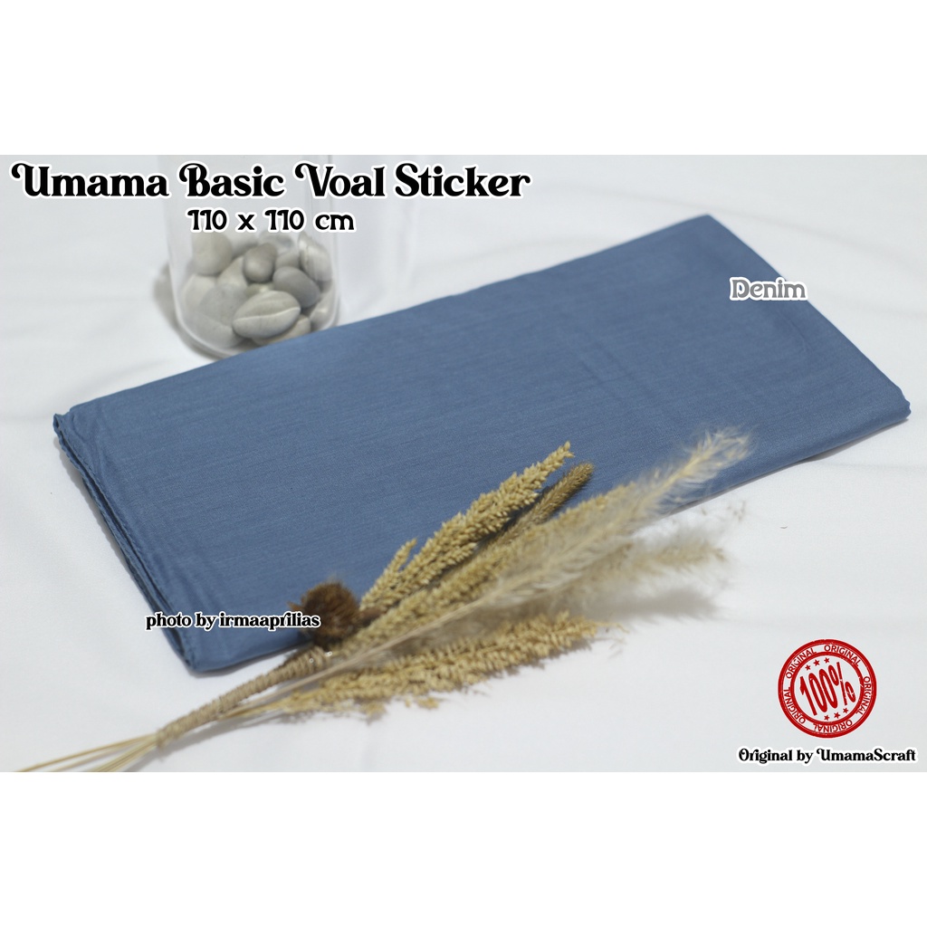 Hijab Basic Voal Umama Jilbab Segi Empat Polos Umama Kerudung Polos Segi Empat Part 2-DENIM