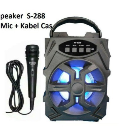 S-288 Speaker Bluetooth Portable Free Mic Karaoke