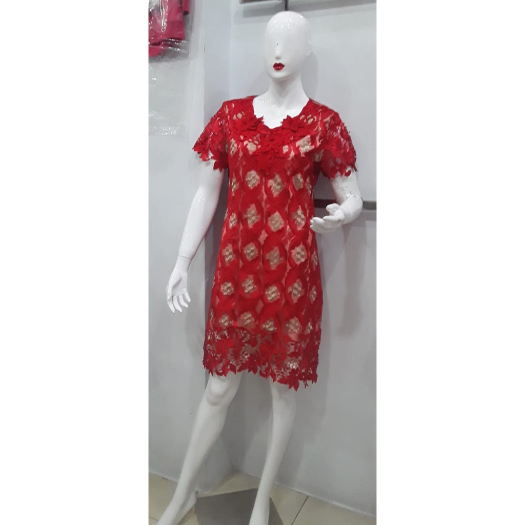 DRESS DEWASA IMPORT DRESS RED GOLD / GAUN MERAH GOLD MM 13182