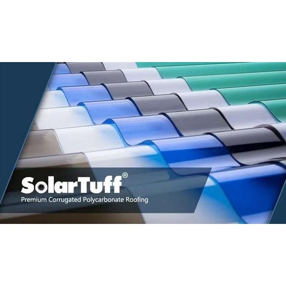 Atap SolarTuff Premium Corrugated Polycarbonate Roofing