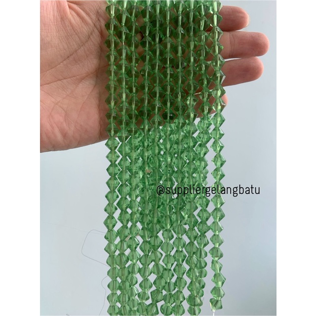 kristal BICONE AUSTRIA HIJAU 8mm diamond belimbing craft GELANG KALUNG