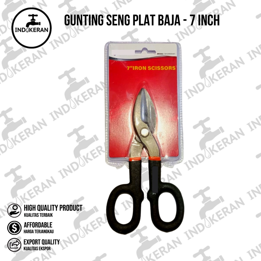 INDOKERAN - Gunting Seng Plat Baja - 7 Inch