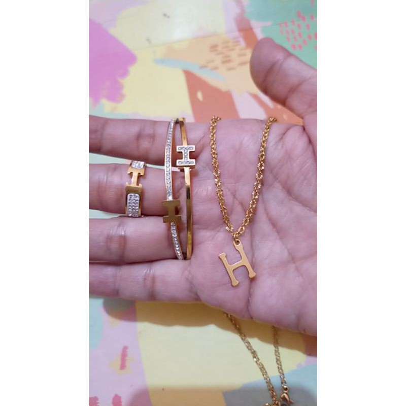 set titanium perhiasan wanita  aksesoris set aksesoris wanita murah terlaris