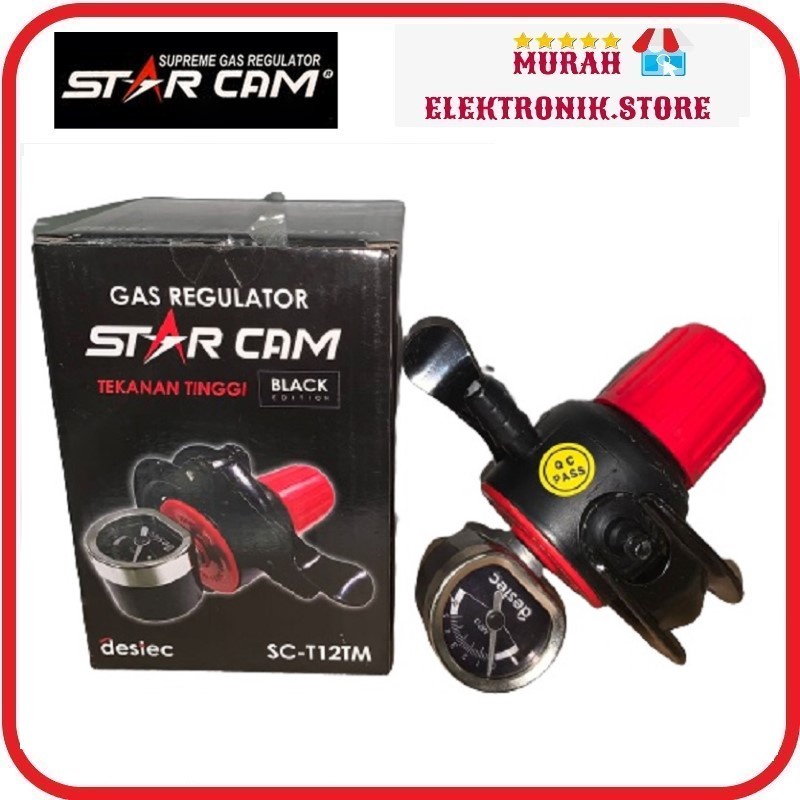 Regulator Gas LPG Star Cam TT-202M / SC-T12TM - Tekanan Tinggi Meteran