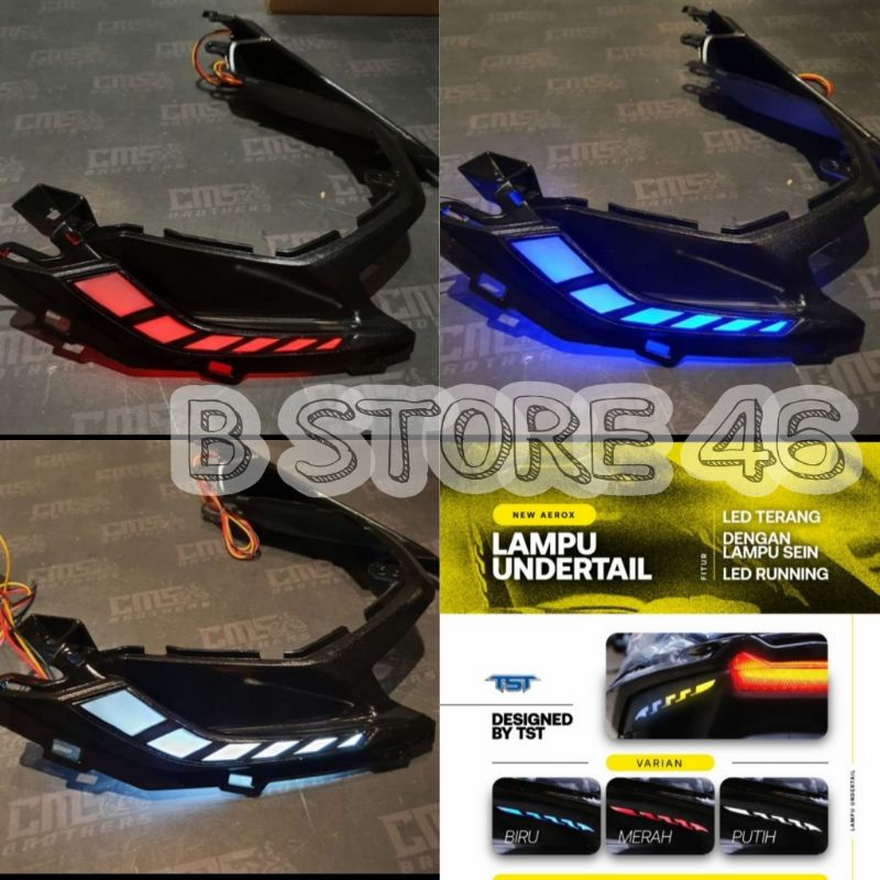 undertail vender lampu sen nemo aerox new connected 2021