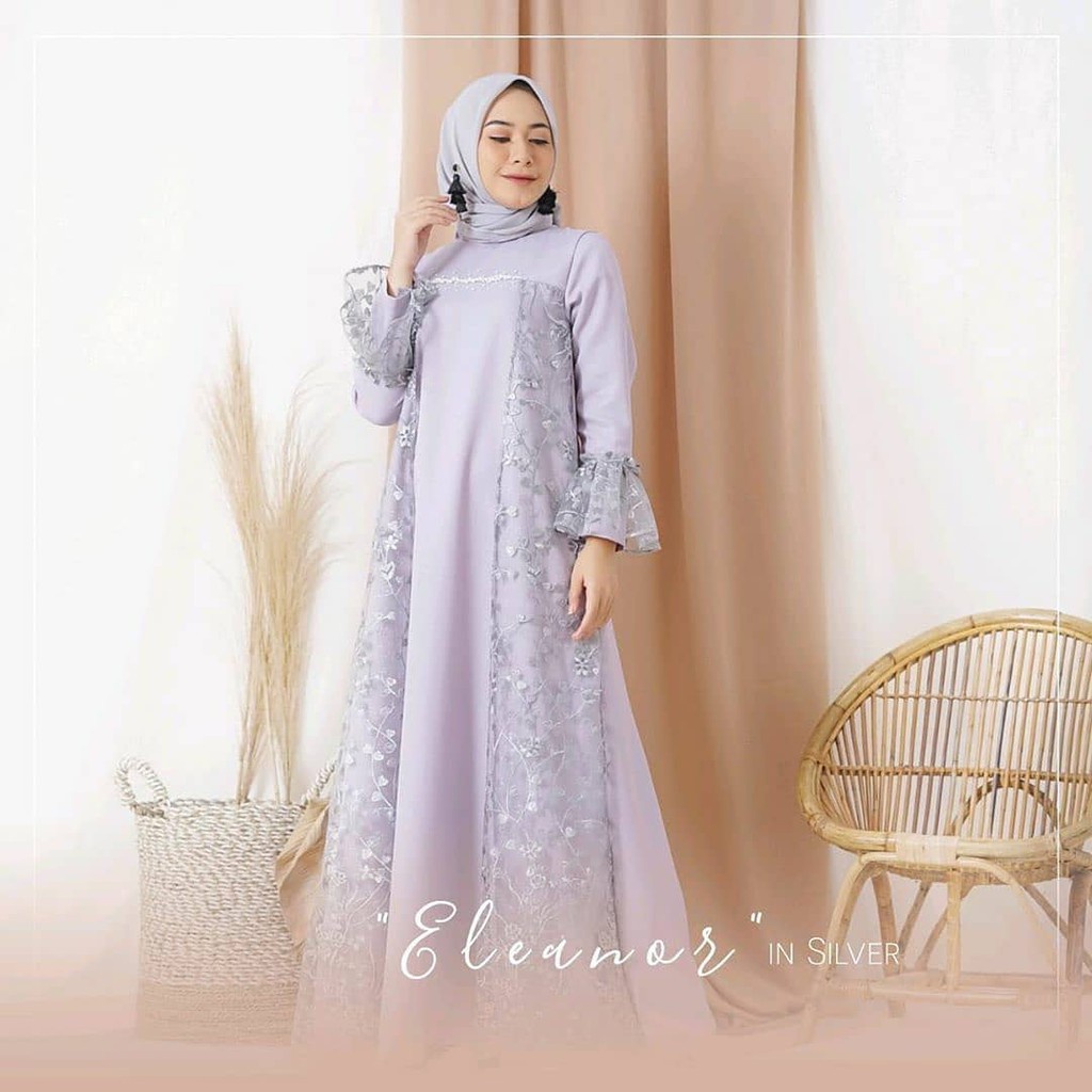 ELEA DRESS brokat remaja / baju pesta / gamis kondangan / lamaran / wisuda / bridesmaids tersedia ukuran kecil hingga jumbo