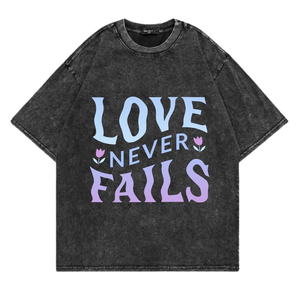 Kaos Oversize Wash Sablon Original Endrock Tema Font Love Fails