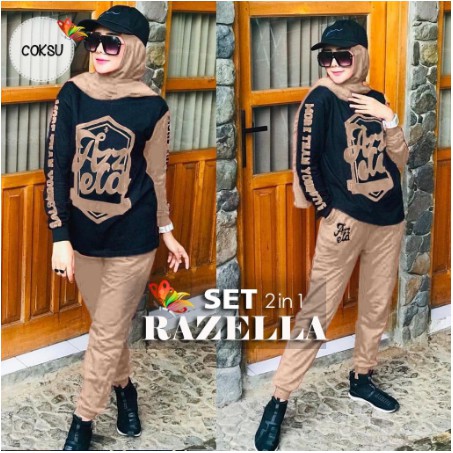 BAJU OLAHRAGA WANITA SETELAN TRAINING KEKINIAN BAJU SERAGAM SENAM TRAINING SET KIREI JUMBO