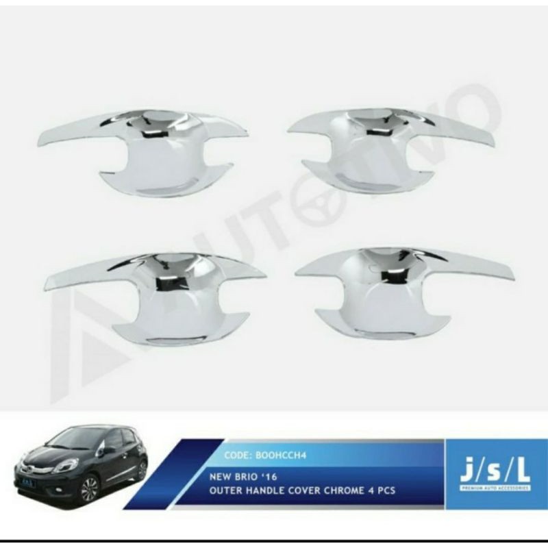 New Brio Outer Mangkok Pintu Chrome Outer Handle Cover Brio Krom