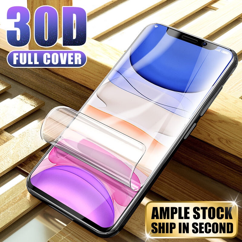 Film Pelindung Layar Hydrogel 30d Untuk Iphone 7 8 Plus 6 6s Plus X Xs Xr Xs Max 11 Pro Max