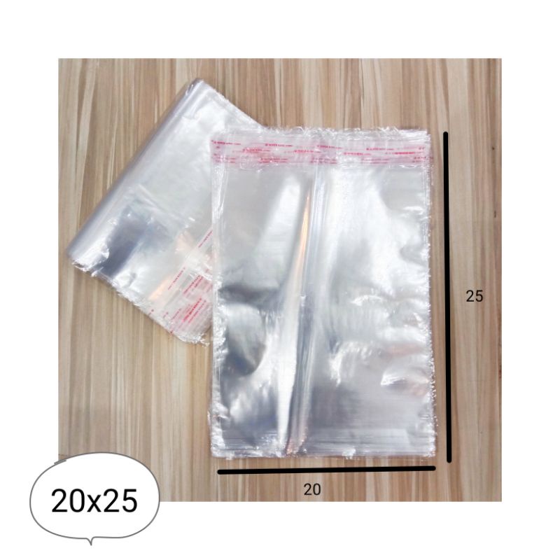 Plastik PP Seal Tebal 0.3 Uk. 20x25 Mirip OPP /Plastik Packing Baju