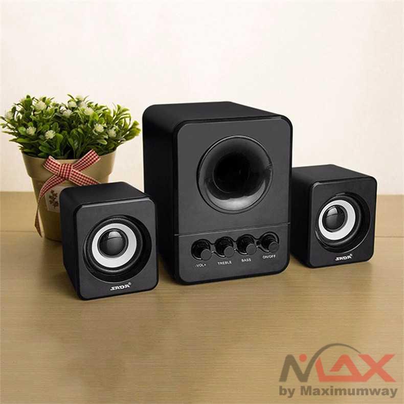 SADA D-203 Speaker Stereo 2.1 with Subwoofer &amp; USB Power Warna Hitam