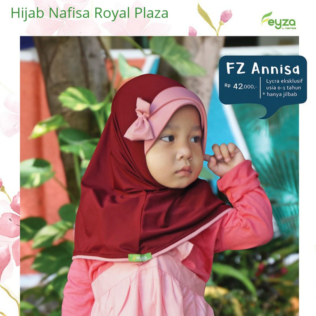 Jilbab Instan Anak Feyza Annisa | Kerudung Instan Anak Bergo  Hijab Pet Instan Anak Usia 1-2 Tahun