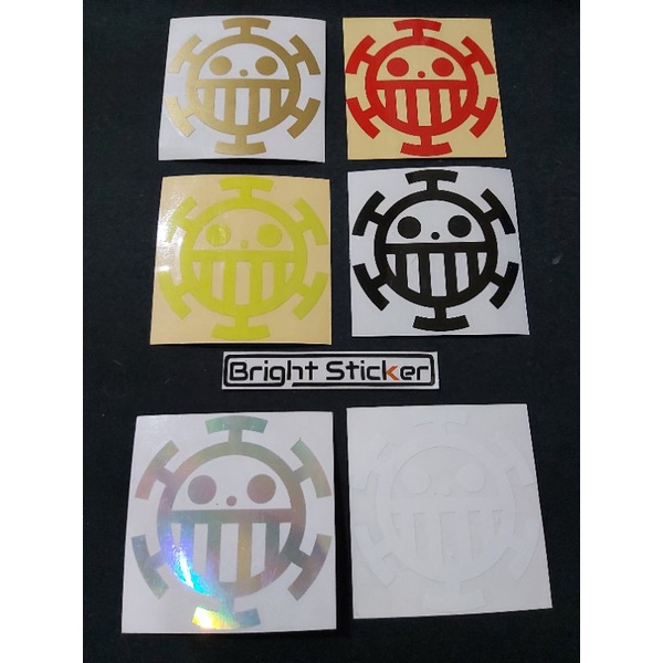 STICKER TRAFALGAR LAW ONE PIECE STICKER MOBIL MOTOR CUTTING