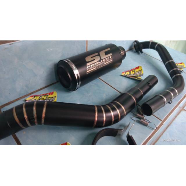 Knalpot SC PROJECT BLACK DOF. KNALPOT SC PROJECT VIXION NEW.NVA.VIXION OLD.NVL,VIXION R,