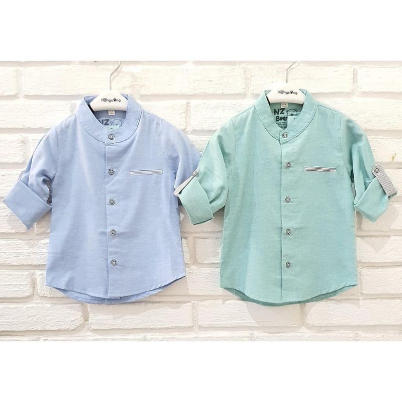 Kemeja bayi katun 0-12 month NZ Bear bahan cotton premium