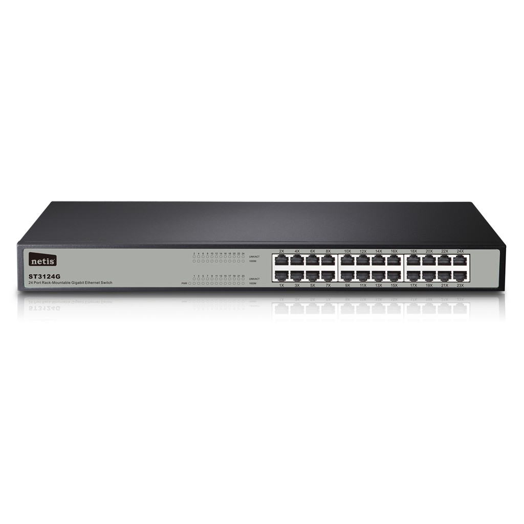 INTRED Netis ST3124G 24 Port Rack Mountable Gigabit Ethernet Switch