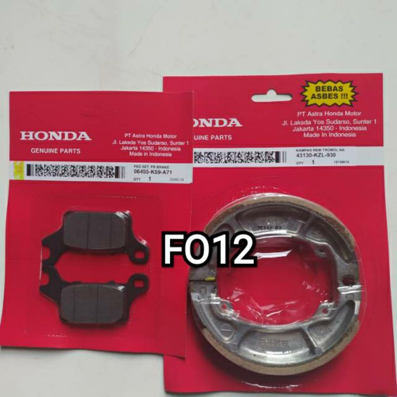 KAMPAS REM/DEPAN BELAKANG/HONDA/VARIO 125/VARIO 150/KAMPAS HONDA