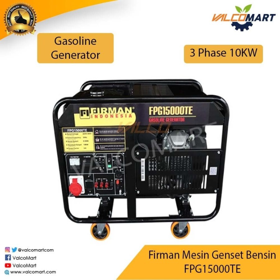 Firman Mesin Genset Bensin FPG15000TE 3 Phase 10KW. Gasoline Generator