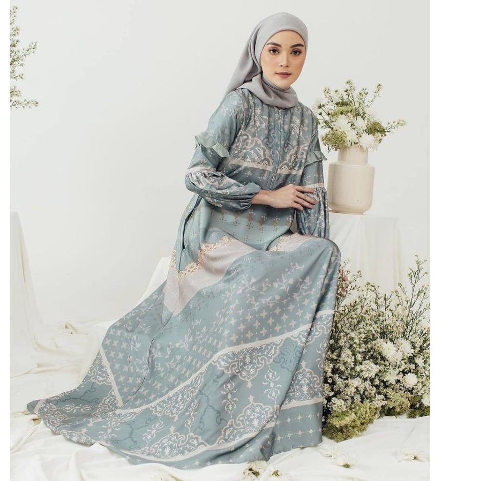 Dijamin Miring harga.. Maxmara Dior Silk Dress Lux Gamis Wanita Pesta Fashion Muslim  Motif Kain Jum