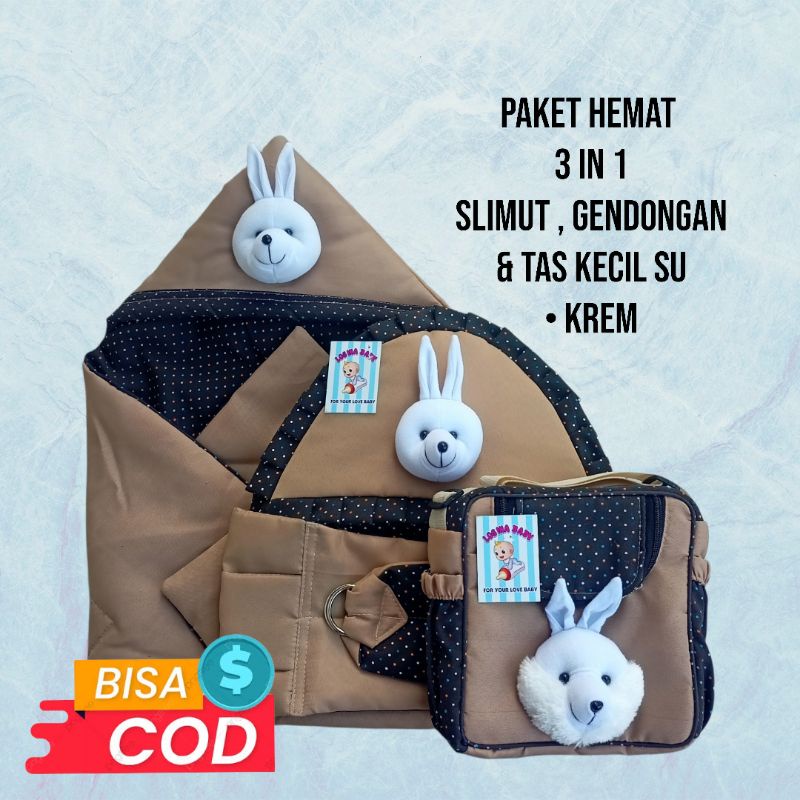 Gendongan samping bayi , Tas  su &amp; selimut ( paket hemat 3 in 1 Perlengkapan bayi )