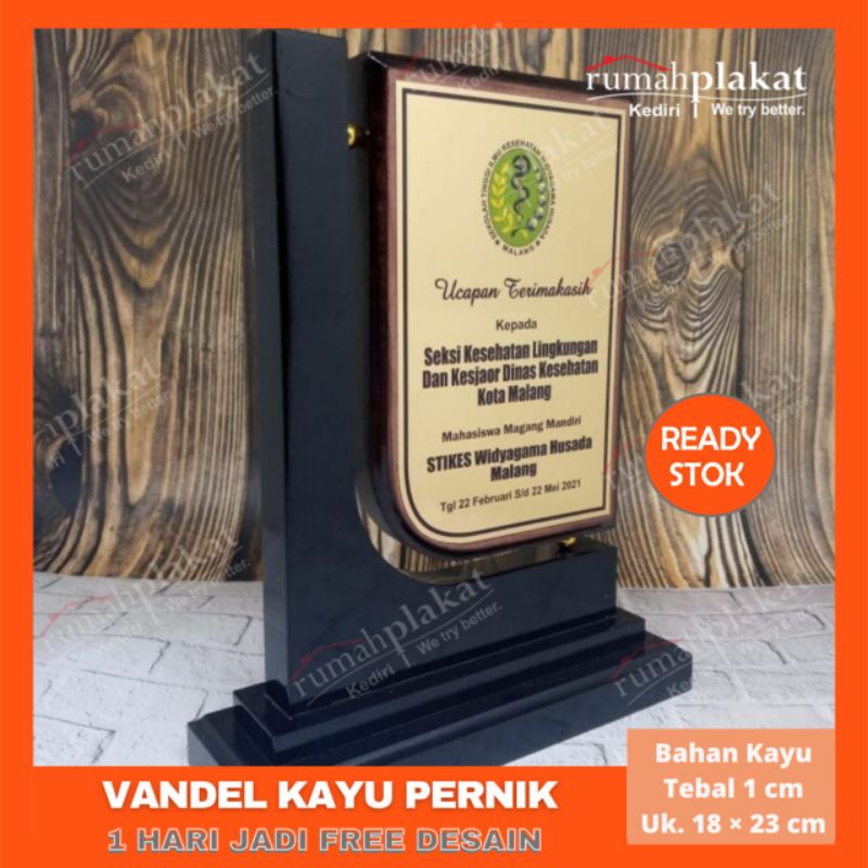 Plakat Kayu Kenang - Kenangan | Plakat Penghargaan | Pernik