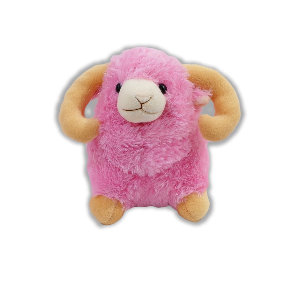 Boneka domba tanduk cream bulu panjang bahan premium-istana boneka