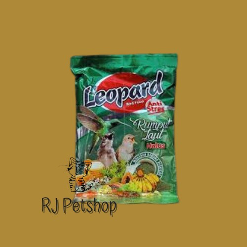 LEOPARD PAKAN VOER MAKAN MAKANAN BURUNG HIJAU RUMPUT LAUT HALUS KASAR KUNING MADU TELUR BURCIL