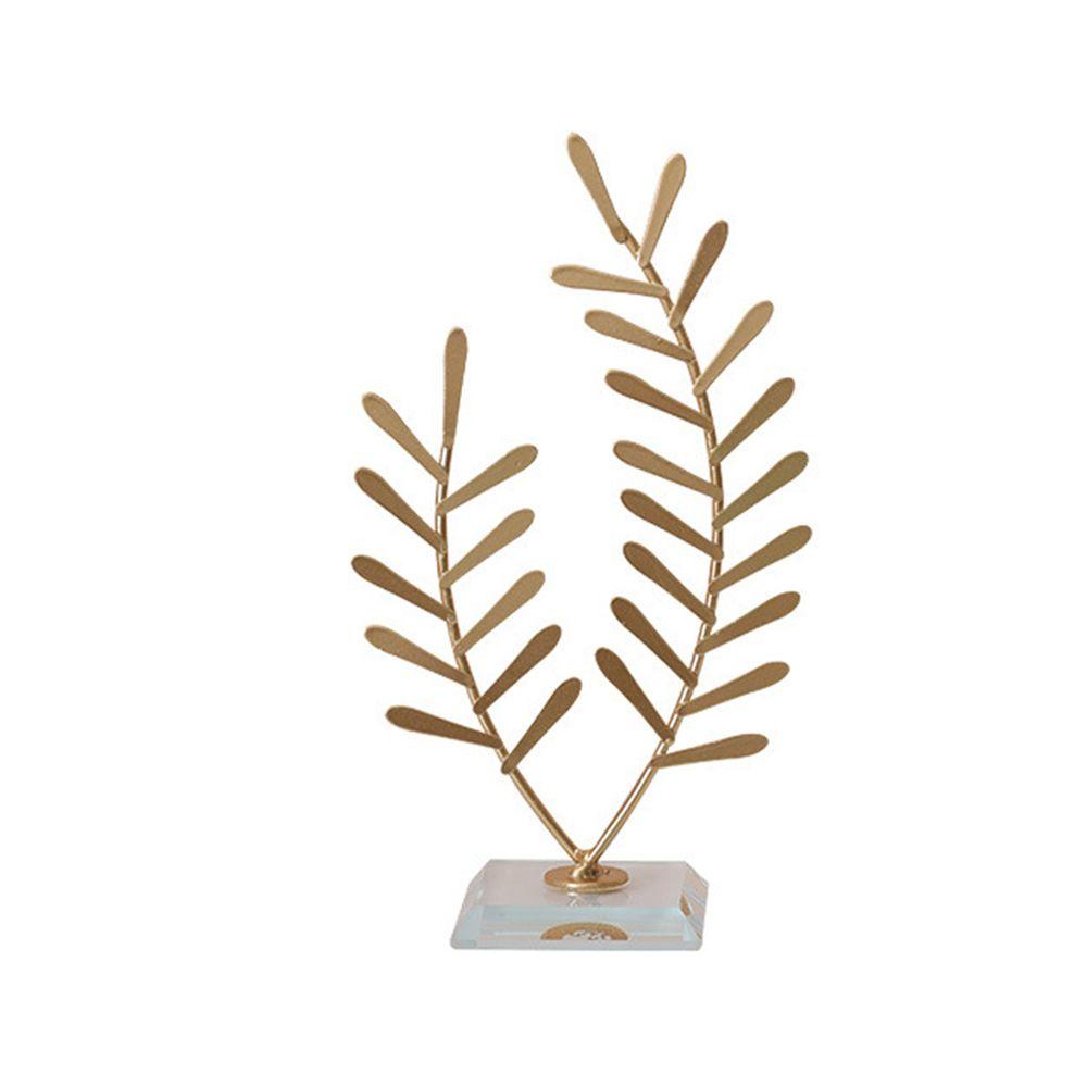 Ornamen Daun Nanas Hollow Dekorasi Rumah Vintage Golden Art Figurine