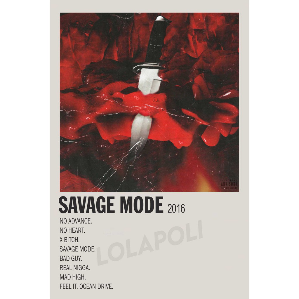 Poster Cover Album Savage Mode - 21 Savage