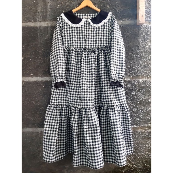 megumi midi dres ruffle biroloutfit/bisa busui