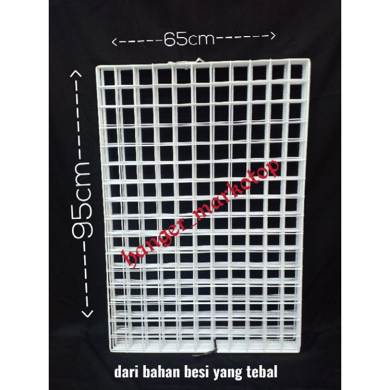 ram jaring besi 65x95 coating putih