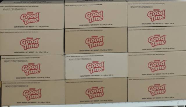 Good time  kaleng149 gr  @1karton 12 pcs murah Expaid maret 2026