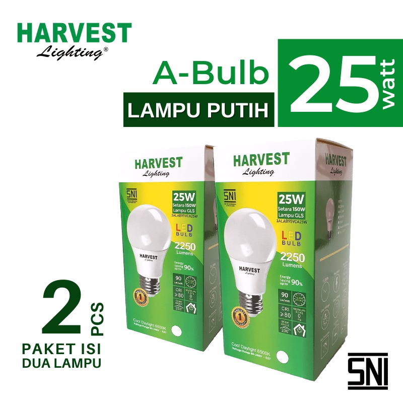 Jual Harvest Lighting Watt Paket Duo A Bulb Lampu Bohlam Led W Isi Lampu Hemat Energi