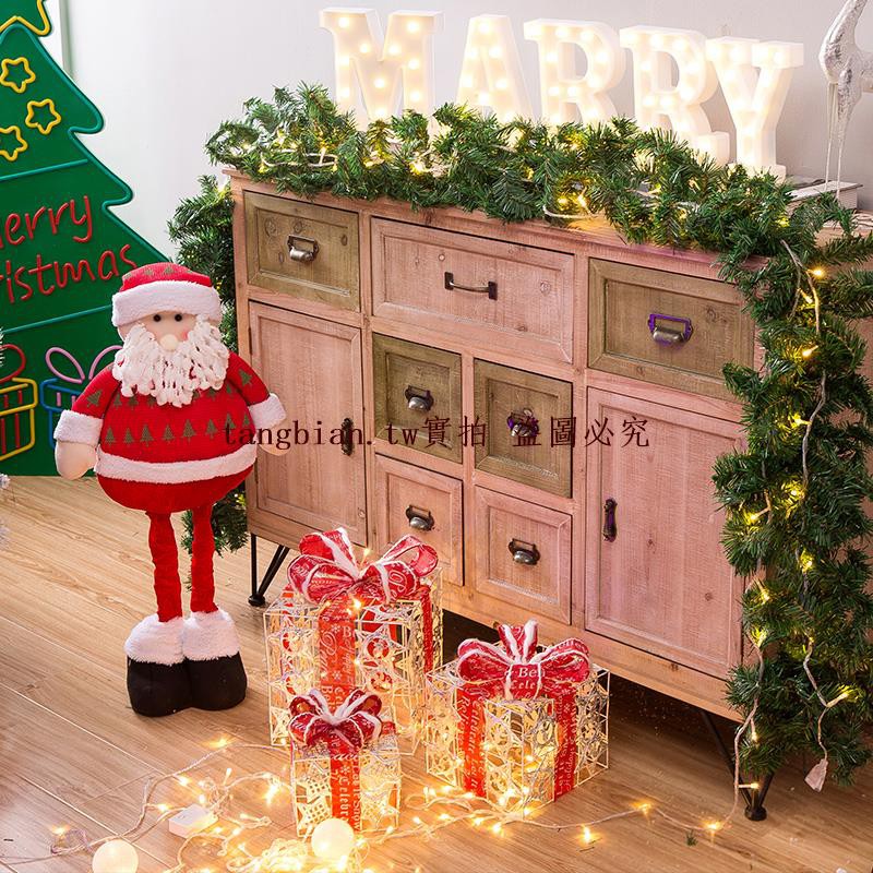 Kotak Besi Luminous Untuk Dekorasi Pintu Toko Natal