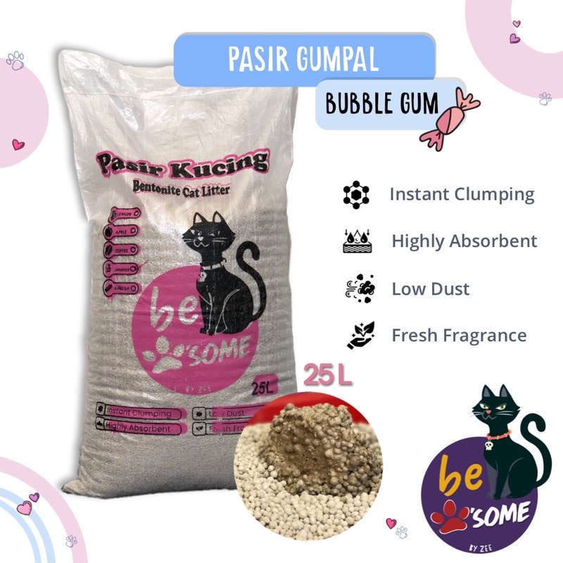 Bepawsome Pasir Kucing Gumpal Wangi ( 25L )