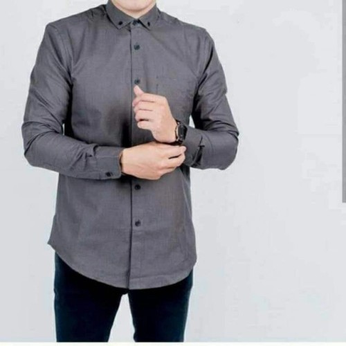 KEMEJA PANJANG CASUAL PRIA POLOS PREMIUM SLIM FIT